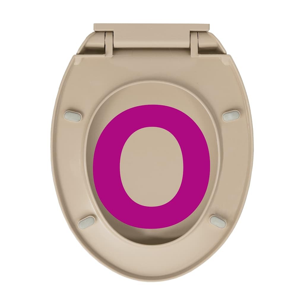 vidaXL Tapa y Asiento de Váter con Cierre Suave Ovalada Inodoro Retrete con Desmontaje Rápido de Diseño Ergonómico Fácil de Limpieza Beige