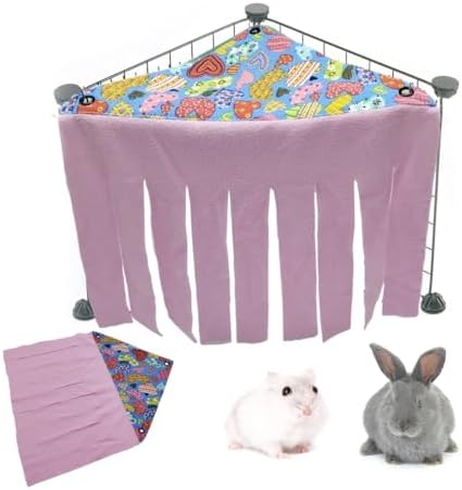 Rosa Escondite de animales pequeños, accesorios para hámster, ham...