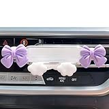 Bow Car Phone Holder Mount 2025 New,Hands Free Vent Phone Holder, Adjustable 360° Rotation, Universal Fit for All Phones,Gift for Women Girls (Purple)