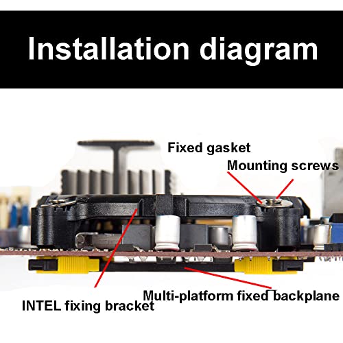 Base sujetador radiador ventilador CPU MEETOOT 2 piezas miniatura 6