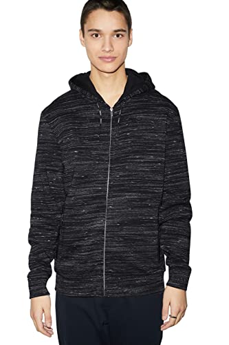 C&A Herren Hoody Sweatjacke Melange/Meliert schwarz M
