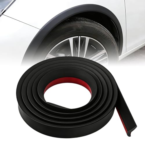 3m Kotflügelverbreiterung Gummi Radlauf Schutzleisten Radlauf Verbreiterung Kotflügel Radlaufverbreiterungen Universal Kotflügelschoner Auto Radkotflügel Kotflügel für Auto-Protektor & Dekoration (3M)