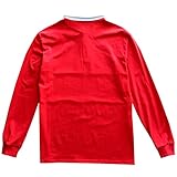 Kings Of NY Classic Mens Long Sleeve Sports Polo Rugby Shirt Medium Red