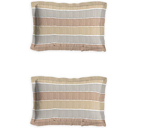 Image of DDECOR - Zephyr 100% Cotton Fitted Bedsheet with 2 Pillow Covers, King Size, Brown