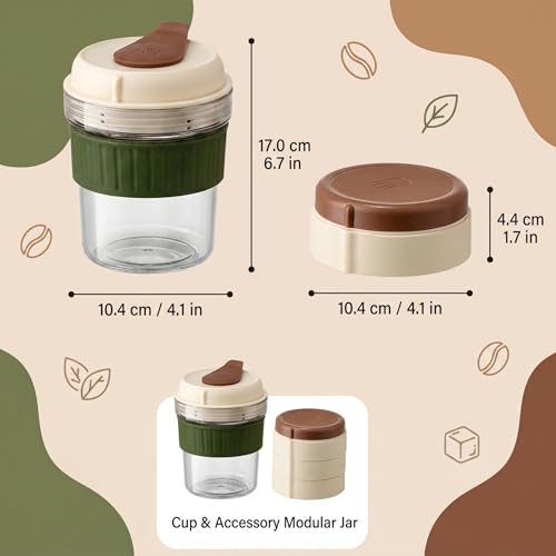 Vaso portátil 2 en 1 con bandeja para hielo triturado miniatura 2