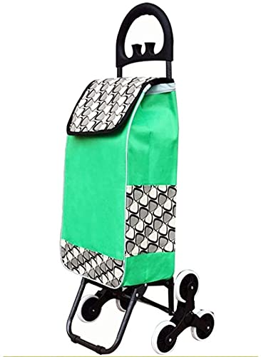 Einkaufstrolley auf Rädern Multifunktions-Einkaufswagen Trolley Old Age Bollerwagen Treppensteiger Hakengriff Sitz…