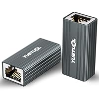 YUETUOL RJ45 Kupplung LAN Kabel Verlängerung - Ethernet Netzwerkkabel Verbinder 10 Gigabit für Netzwerkkabel, Netzwerk Coupler, Patchkabel, Cat8, Cat7, Cat6, Cat5e, Cat5(2 Stück)
