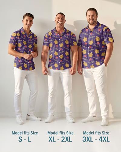 Image of 99TIMORO Funny Movie Mens Hawaiian Shirts Button Down Short Sleeve