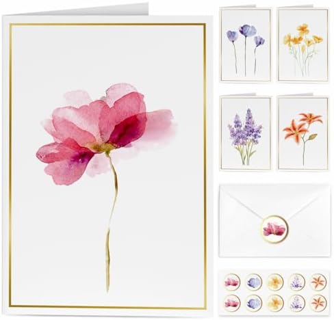 Blank Cards, 30 Pack Blank Greet Cards, Elegant Gold