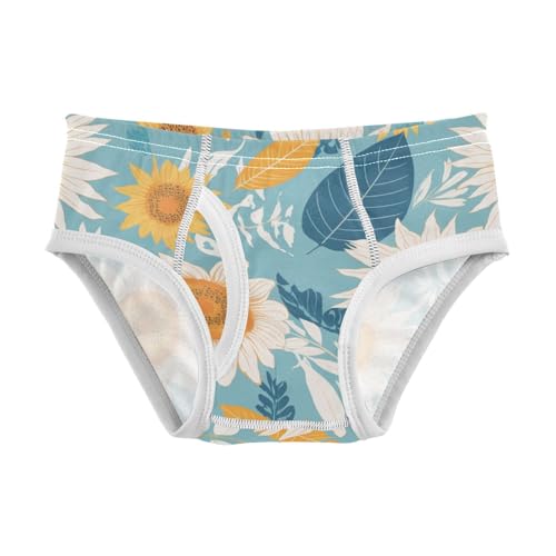 KLL Boho Style Sunflowers Toddler Boy Pure Cotton Nighttime Underwear Breathable Children Undies