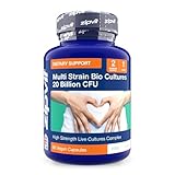 Zipvit Pro Bio 20 Billion CFU Probiotics High Strength, 60 Vegan Probiotic Capsules for Men & Women, 3 Live Bacterial Cultures, Lactobacillus & Bifidobacterium Animalis