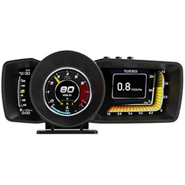 YONGYAO OBD2 HUD Multi Gauge Boost Scan Wyświetlacz Head-Up Ciśnienie w turbinie samochodowej Temp