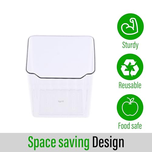 Image of Kuber Industries 6 Piece Fridge Organizers Storage Box Set | Chopped Vegetable & Coriander Container For Refrigerators | Drawer & Kitchen Accessories Items Box | Transparent