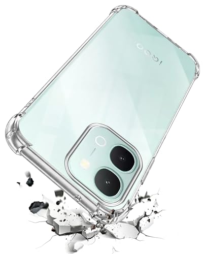 Image of Jkobi Shockproof Crystal-Clear Back Cover for Vivo iQOO Z11x 5G (Anti Yellow Case | Drop & Camera Protection | Hard Polycarbonate)