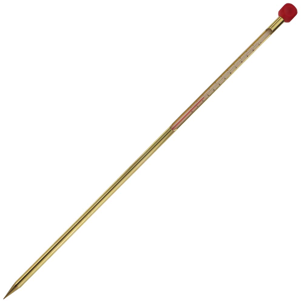 Termómetro de compostaje grande – 490 mm de latón para compostaje de suelo para hogar y patio trasero, sonda de temperatura ideal para jardinería