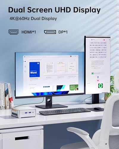 Image of KAMRUI Essenx E2 Mini PC, 16GB DDR4 512GB SSD Mini Computers, Twin Lake N95 Micro PC(Beat N100, up to 3.4GHz) PC Gigabit Dual 4K,WiFi,BT for Office /Home /Business