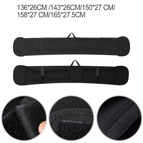 Funda de almacenamiento individual para tabla de snowboard con material de neopreno elástico para proteger los bordes y la base de arañazos, suciedad y manchas de cera (165 x 27,5 cm) - imagen 5