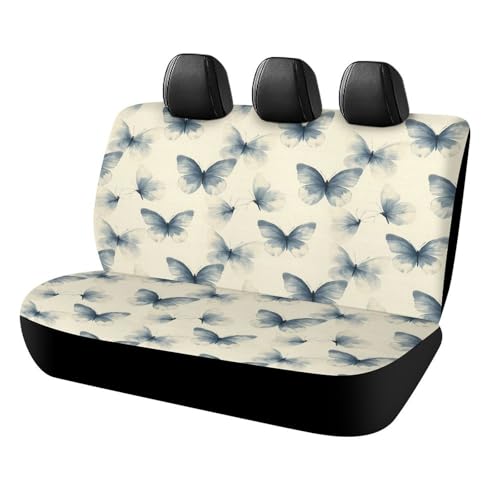 Housses de siège arrière VUS anti-usure en tissu léger extensible au motif papillon chic
