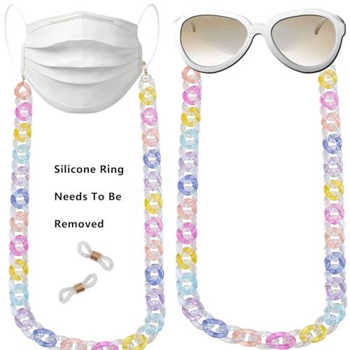 Image of Acrylic Glasses Chain Holder for Women Sunglasses Lanyard Necklace Decorative Chain Eyewear Retainer Eyeglass Strap