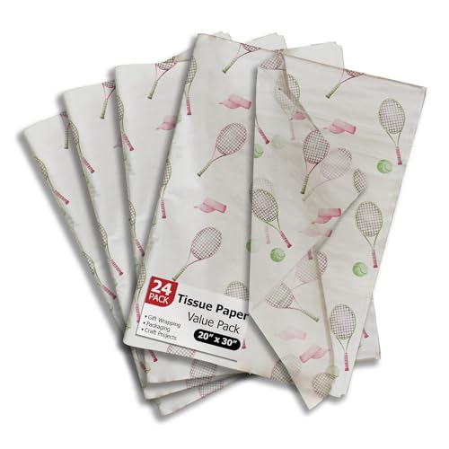Papier de soie tennis pour décorer vos boîtes et sacs de tournoi
