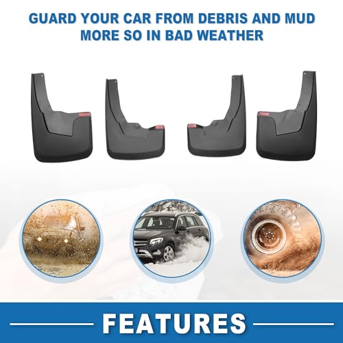 Image of Mud Flap Splash Guard with Mount Accessories Front & Rear Side Mud Guard for Dodge for Ram 1500 2019-2024 (Set of 4)