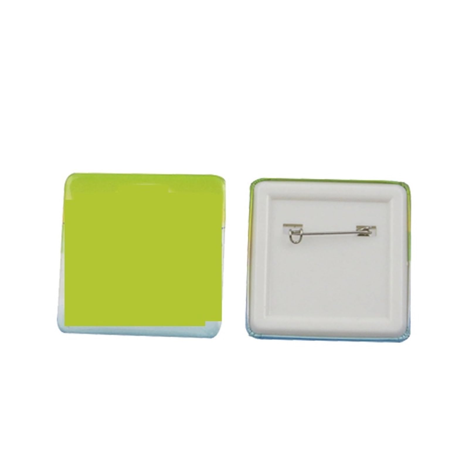 Matériel badge carré 32mm | 100 sets de consommables vierges avec film plastique