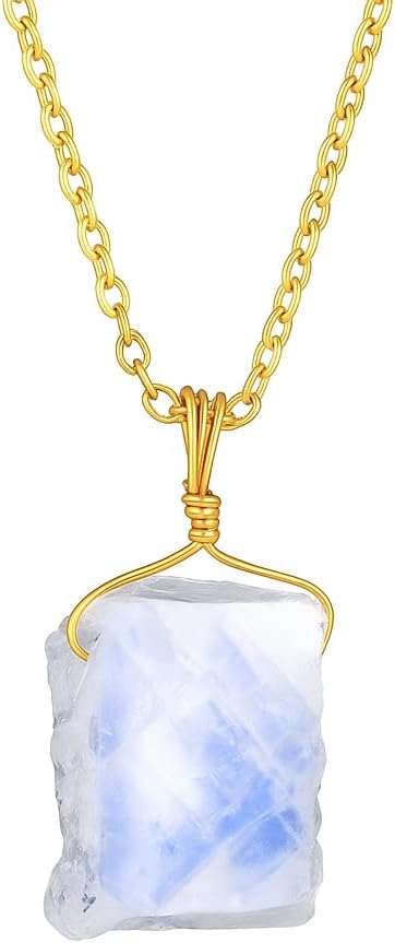 925 Sterling Silver Pendant Necklace, Natural Raw Gemstone Birthstone, Gift For Women, Genuine Rough Gemstone Pendant, Gift For Her, 925 Sterling Silver Jewelry 18 Inch Chain