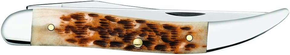 Case WR XX Pocket Knife Fishing Knife Amber Jig Bone Item #10726 - (620094F SS) - Length Closed: 4 1/4 Inches