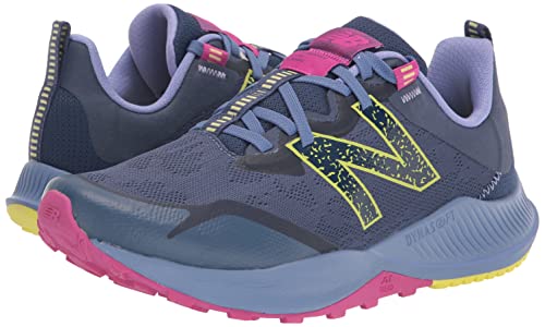 New Balance Women's Dynasoft Nitrel V4 Trail Running Shoe, Blue/Yellow/Pink, 9 #TOP7