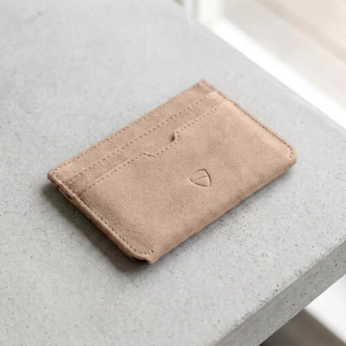 Image of Vaultskin MOORGATE Slim Card Holder - Minimalist Leather Wallet with RFID Blocking, Front Pocket Credit Card Case for Men & Women