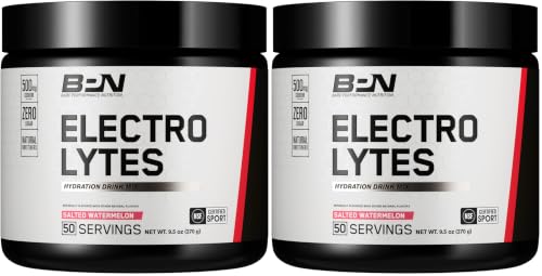 Image of BARE PERFORMANCE NUTRITION BPN Electrolytes Hydration Drink Mix | Sugar Free Electrolyte Powder | 500mg Sodium per Serving | Naturally Sweetened | Salted Watermelon, 50 Servings (Pack of 2)