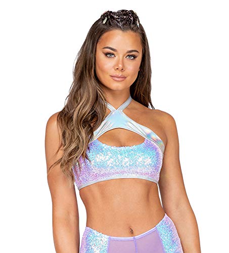 Haut de bikini femme haut de gamme à paillettes Roma Costume