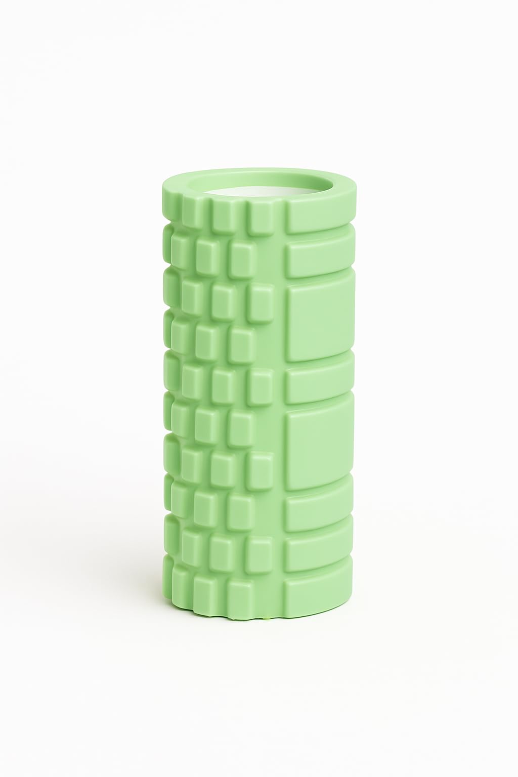 SUNYOGA Foam Roller Masaj Rulosu – Yoga, Pilates, Fitness ve Fizyoterapi İçin EVA Köpük Masaj Aleti (33x14 cm) (Yeşil)