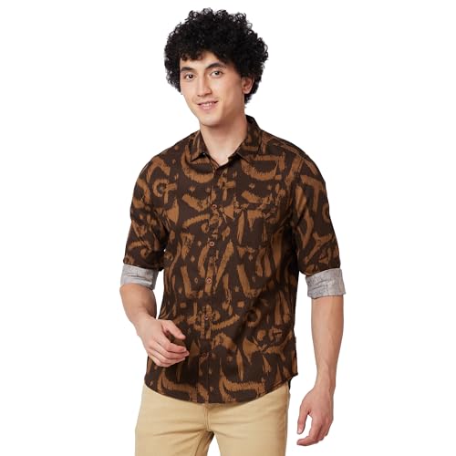 Image of Spykar Men's Cotton Slim Fit Shirt
