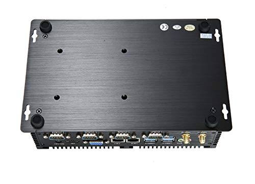 Image of KINGDEL Fanless Mini Desktop Computer Nettop with Celeron Dual Core CPU, 8GB RAM, 256GB SSD, HD Graphics, 2*NICs, 4*USB 3.0, 4*COM RS232, HD Port