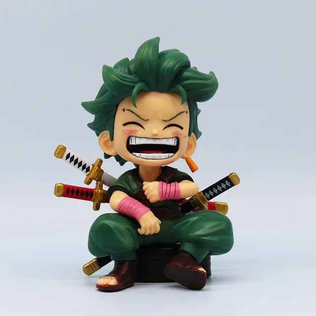 BOENJOY Gifts- Anime One Piece Roronoa Zoro Smiling face Sitting Action Figure Toys for Car Dashboard, Decoration, Office Desk & Study Table |Collectible Gift, 12.5 cm (B0DBR9599S) Amazon Price History, Amazon Price Tracker