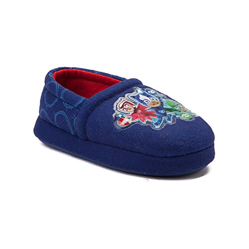 PJ Masks Little Boys Blue Character Print Slippers (7-8)