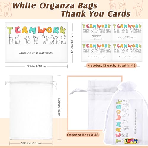 Image of Landical 48 Pcs Team Pins Employee Appreciation Gifts Bulk Thank You Cards
