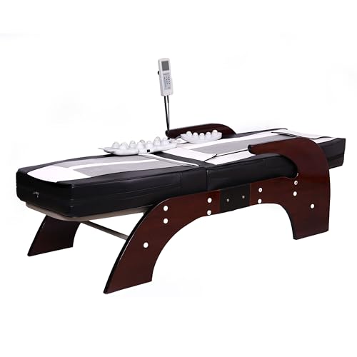 POP RELAX Jade Roller Infrared Massage Bed Black