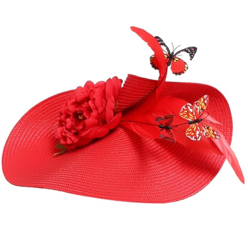 Bandeau Bibi rouge coiffe de mariée idéale pour sublimer un chignon