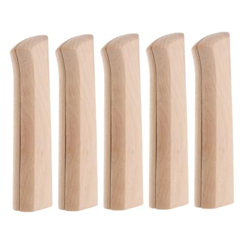 KONTONTY 5pares Mango De Madera Maciza Para De Cocina De Repuesto Mango Práctico De Madera Para Cutter Herramienta De Reparación De Reemplazo De Para Suministros De Cocina