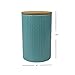 Home Basics Ceramic Canister (Large, Turquoise)