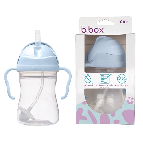 B.Box Sippy Cup | Drink From Any Angle | Fliptop, Weighted Straw, Leak Proof & Easy Grip | Bpa Free, Dishwasher Safe | From 6M+ | 240Ml