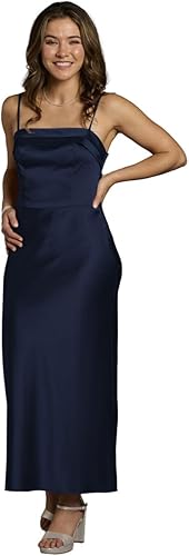 David's Bridal The Edit Studio Charmeuse Spaghetti Strap Sheath Dress, Satin Coc