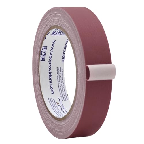 Image of WOD GTC12 Gaffer Tape, Burgundy Low Gloss Finish Film, 1 inch x 60 ft. (Pack of 48) Residue Free, Non Reflective Cloth Fabric, Secure Cords, Water Resistant, Photography, Filming Backdrop