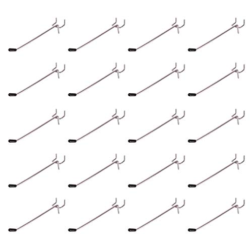 Rurumi 有孔ボード フック セット ゴム付き 厚さ 5.5mm ボード 対応 穴 ピッチ25mm 穴径 5mm 専用 固定 止め 金具 パンチングボード 穴あき ボード ペグボード (15cm 20本セット)