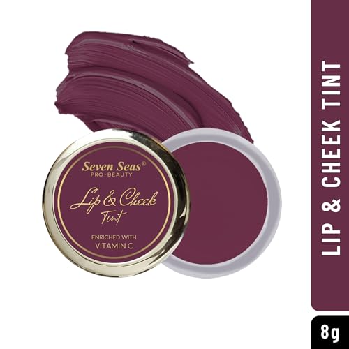 Image of Seven Seas Lip & Cheek Tint Richness Of Essential Oils And Vitamin C For Lips, Eyelids & Cheeks, Matte Finish Give You A Soft Natural Glow (Wine Berry), 1 Count