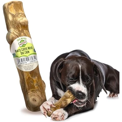 Woodbone Natural Coffee Wood Chew Toy for Large Dogs Cover