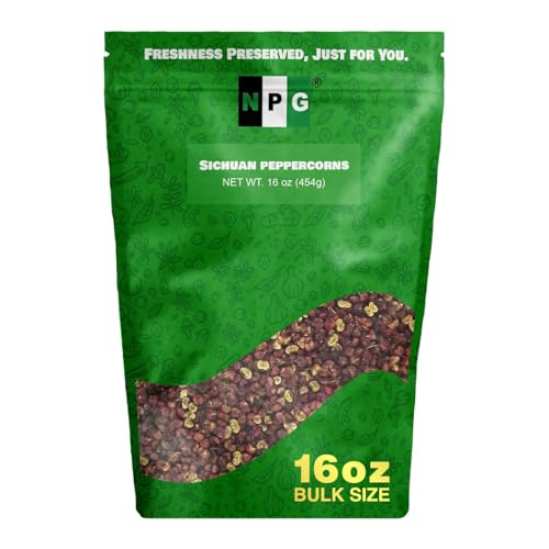 NPG Premium Szechuan Red Peppercorns 16 Oz, Sichuan Whole Peppercorns, A Mouth-numbing Spice, Red...