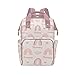 Cowcute Personalized Mommy Nursing Bags Baby Girl Diaper Bags, with Name Custom Mommy Nursing Baby Bags Rainbow Pink PurpleNappy Bag